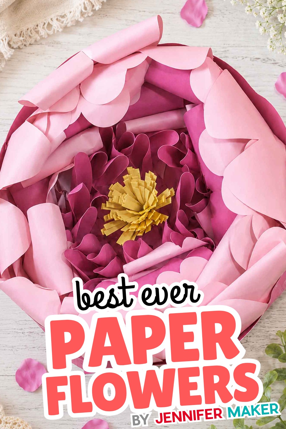A giant paper peony with layered petals