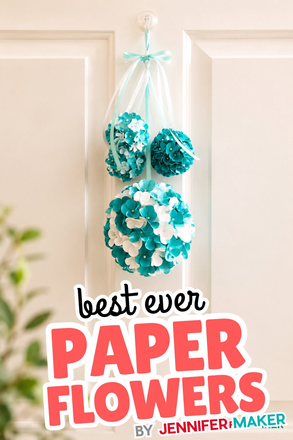 A paper hydrangea made of many small florets